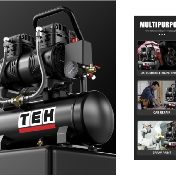 TEH Air Compressor 10 ltr with 1300W Silent Motor