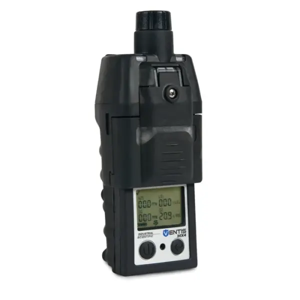 Ventis MX4 VTS-L1232111101 Multi-Gas Detector, Pumped, 4-Gas Model, LEL(Methane), O2, CO, H2S, Black, Desktop Charger