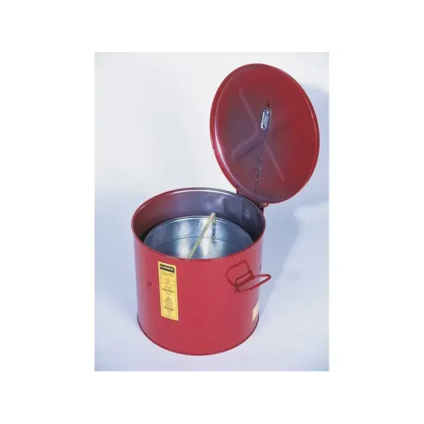 Wash Tank With Basket For Small Parts Cleaning,6 Gallon,Self-Close Cover W/Fusible Link,Steel.