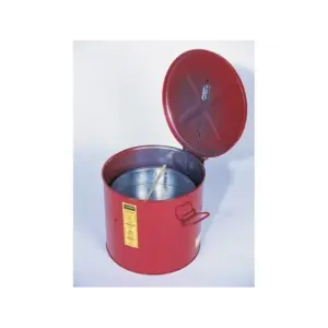 Wash Tank With Basket For Small Parts Cleaning,6 Gallon,Self-Close Cover W/Fusible Link,Steel.