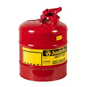 5 Gallon Steel Safety Can for Flammables, Type I, Flame Arrester, Red - 7150100Z