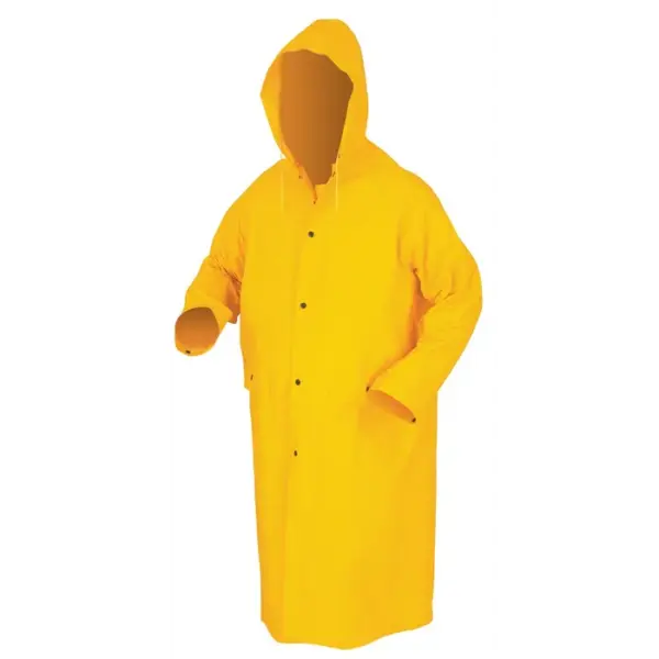 Safety RainCoat, Knee Length Rain Coat with Detachable Hood - 200C