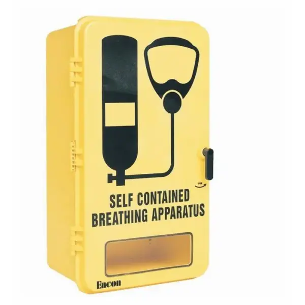 Encon Single SCBA Wall Case Molded Top Shelf, SCBA Strap, SCBA Graphics, AGV Window - WC22Y10B