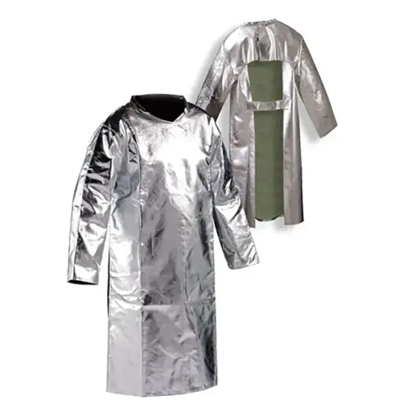 JUTEC Heat protection Frontal Coat, Back Open, Made of Preox-Aramid Fabric (KA-2), Aluminized - HSFM130KA-2
