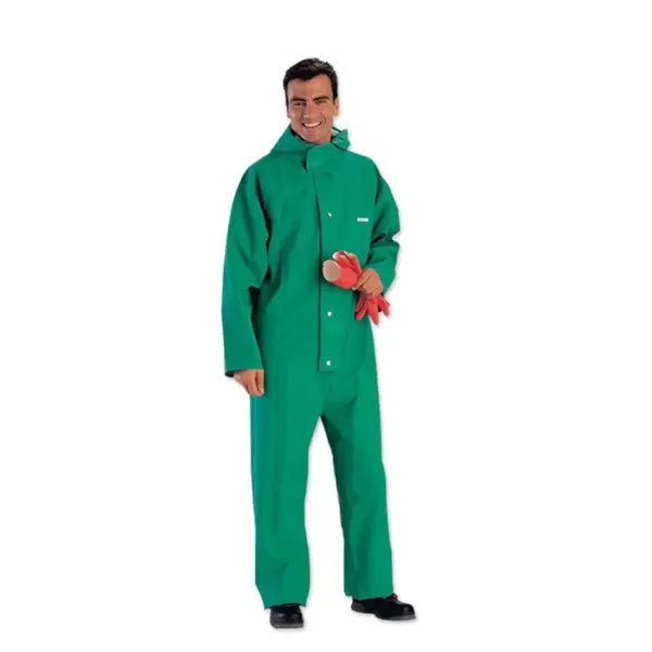 Anti-acid Overall, Assembled Hood, Cuff And Ankle Non Elasticated, Green-s - Delta - CO600