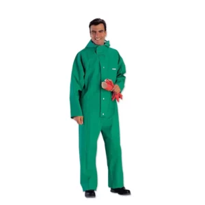 Anti-acid Overall, Assembled Hood, Cuff And Ankle Non Elasticated, Green-s - Delta - CO600