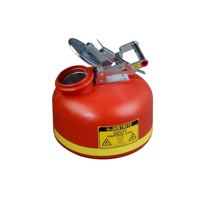 29 Justrite Safety Can For Liquid Disposal, 2 Gallon, Polyethylene, Red - Image 1