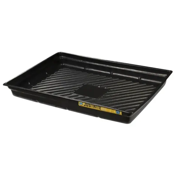 Spill Tray, 47"W x 33"D x 5-1/2"H, indoor or outdoor use, rigid, recycled polyethylene, Black