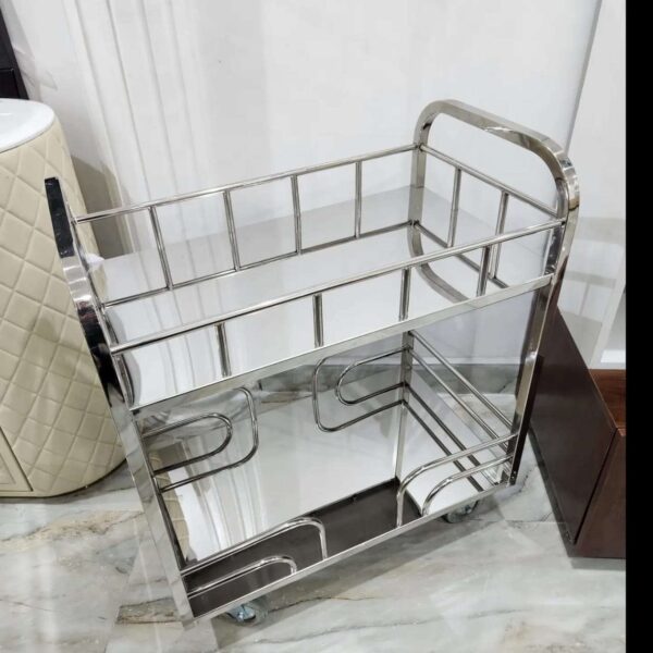 STAINLESS STEEL SERVICE TROLLEY