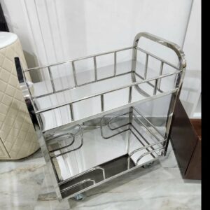 STAINLESS STEEL SERVICE TROLLEY