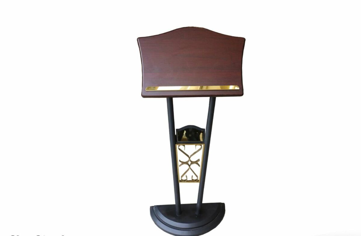 WOOD/IRON SIGN STAND - Image 1