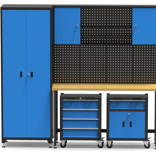 Workstation with Drawers & Cabinet