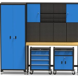 Workstation with Drawers & Cabinet