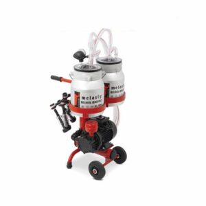 Melasty Double Milking Machine for Goats, Electric Portable Farm Milking Machine, Twin Bucket (Made in Turkey)