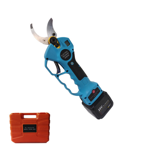Professional 40mm Electric Pruning Shears Scissor Sharp Blade Rechargeable Battery Safe Tree Branch Pruner Cutter Cordless Cutting Tool