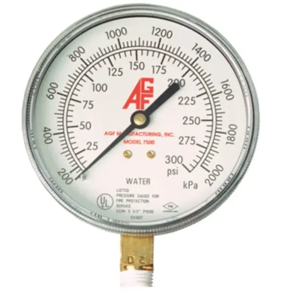 AGF Model 7500 Pressure Gauge, 300 PSI - DB-7500-AGF