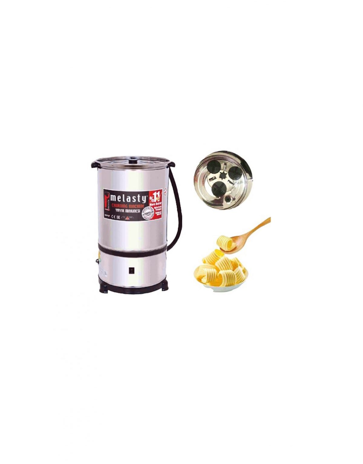 27 Melasty Stainless Steel Electric Butter Churning Machine, Butter Extraction Machine, 50 Liter Capacity (Made in Turkey) - Image 1