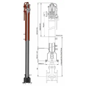 CHIEF FIRE Underground Post Indicator Valve, 4"-12" - DB-CF600-IP