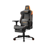 Cougar Armor Evo M Breathable PVC leather.5D Adjustable Armrest.Retractable Footrest.Magnetic Memory Foam Neck Pillow - Black/Orange - Image 2