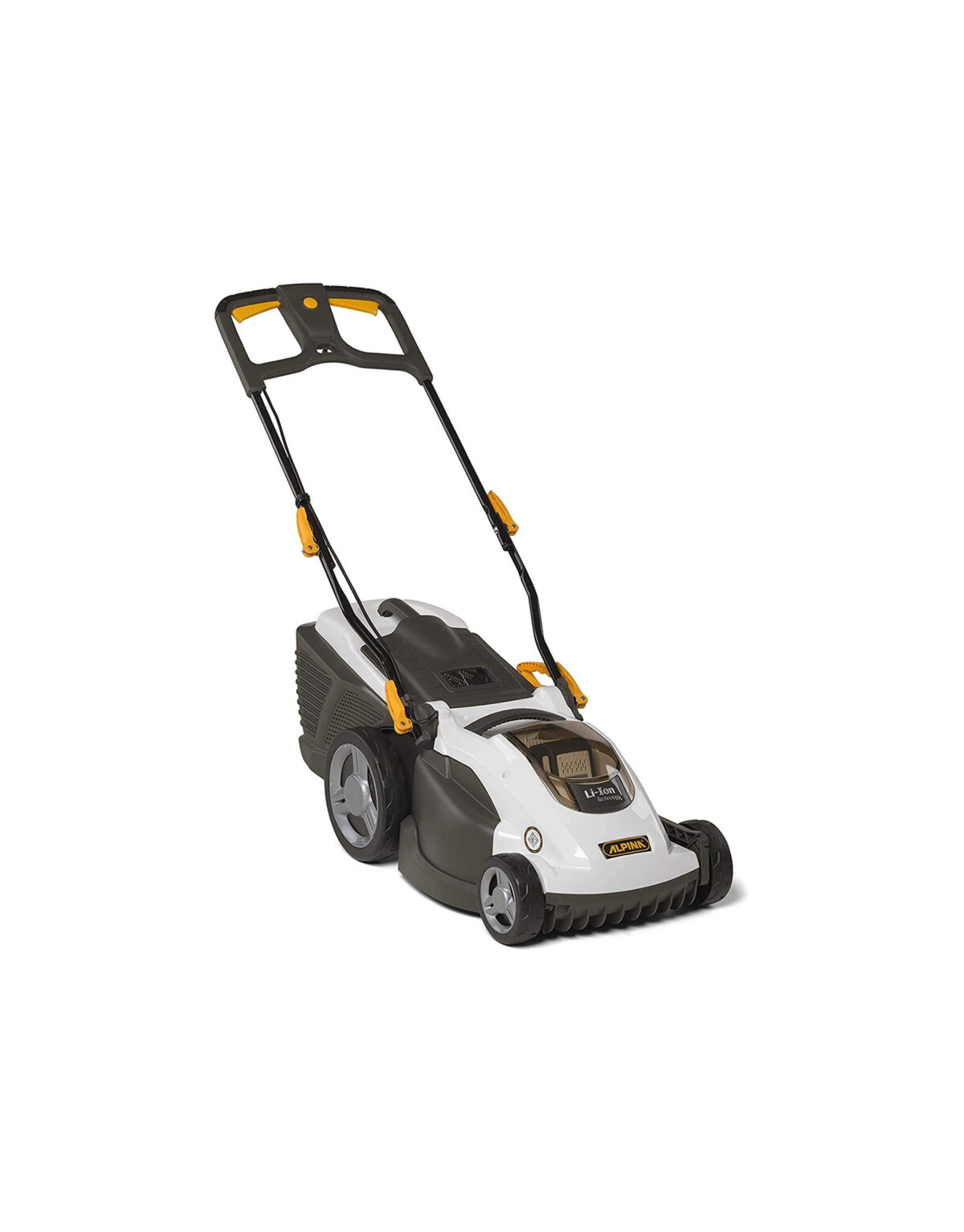 Alpina Italy AL1 38 Li Lawn Mower Cordless 48V with Battery & Charger, Black & White, 38 cm Cutting Width - Image 1