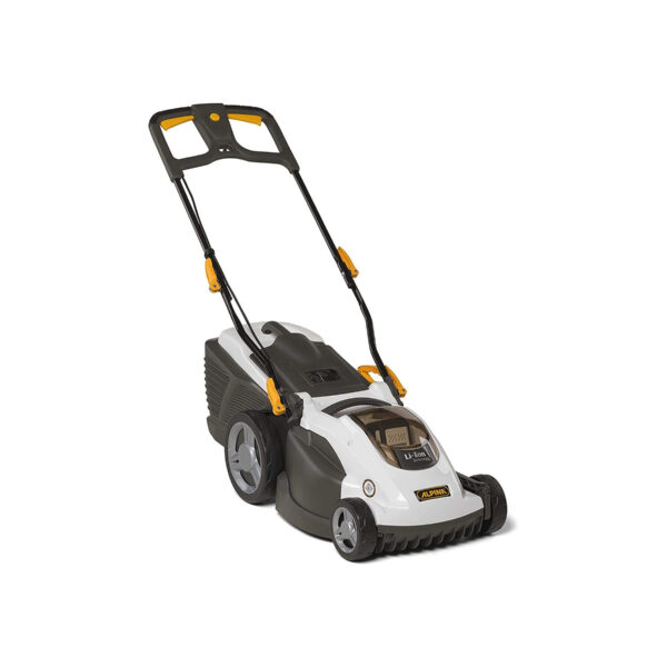Alpina Italy AL1 38 Li Lawn Mower Cordless 48V with Battery & Charger, Black & White, 38 cm Cutting Width