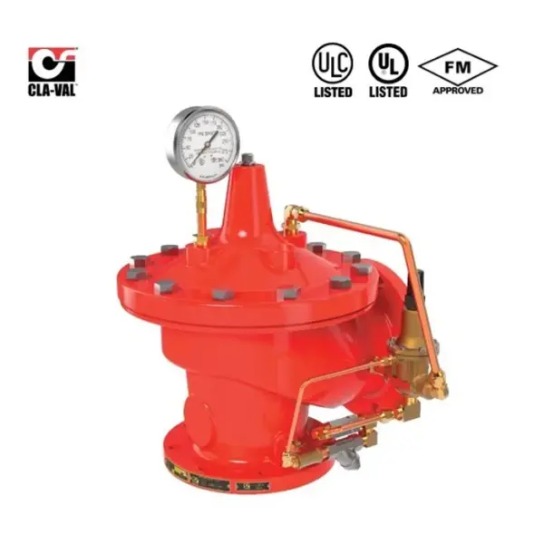 CLA-VAL Fire Protection Pressure Relief 2050B, 6", Class 150- 250 PSI Max - Angle Flange