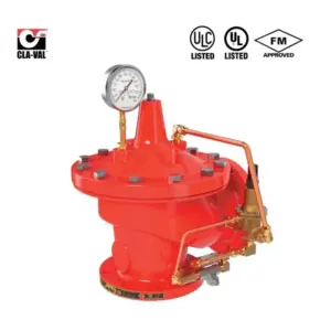 CLA-VAL Fire Protection Pressure Relief 2050B, 6", Class 150- 250 PSI Max - Angle Flange