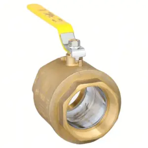 APOLLO 1CKD9 Manual Two-Way Ball Valve: 4 in, Brass, Straight, FNPT x FNPT, 400 psi Max. Pressure (CWP)