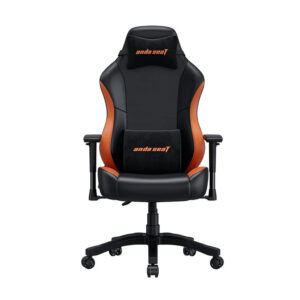 Anda Seat Luna series Gaming Chair High-Density Foam provides Lumbar Pillow, Headrest Pillow - Black & Orange