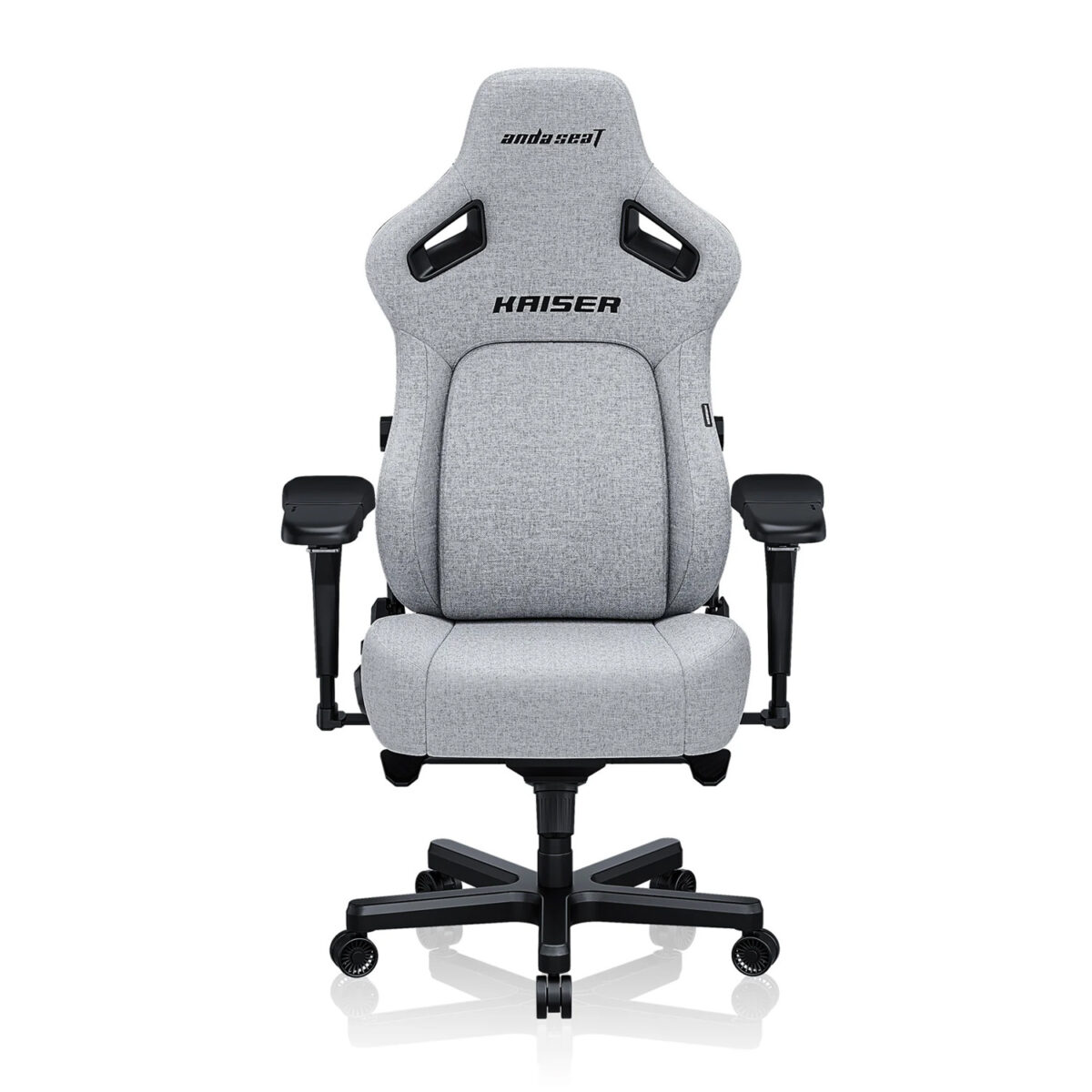 Anda Seat Kaiser-4 Large Gaming Chair EverSoft Linen Fabric Surface Material High-Density Cold-Cure Foam, 5D Armrest - Ash Grey - Image 1