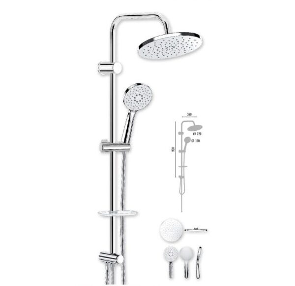 Nobel Chrome Rain Shower Set Vs-2427