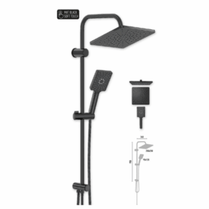 Maxima Mat Black Rain Shower Set Vs-2654