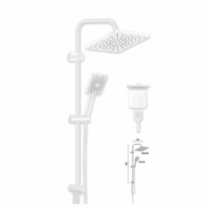 Maxima Pure White Rain Shower Set Vs-2684