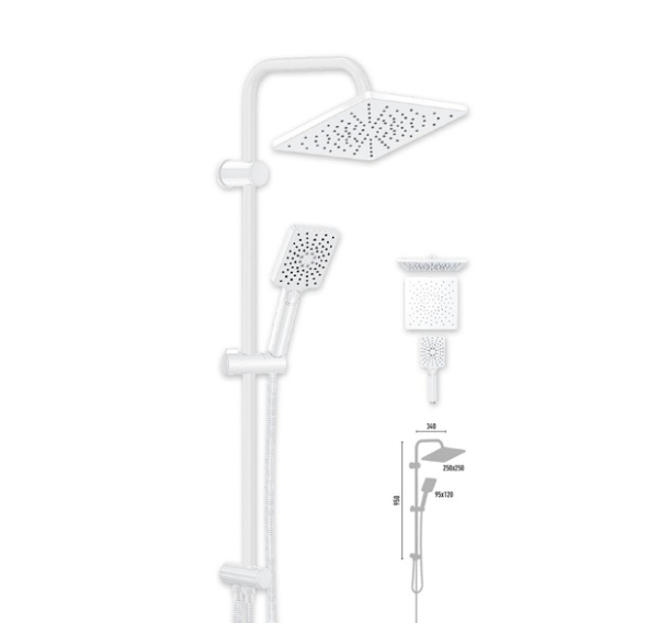 Maxima Pure White Rain Shower Set Vs-2684