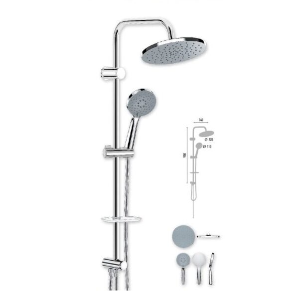 Nobel Chrome Orion Rain Shower Set Vs-2428