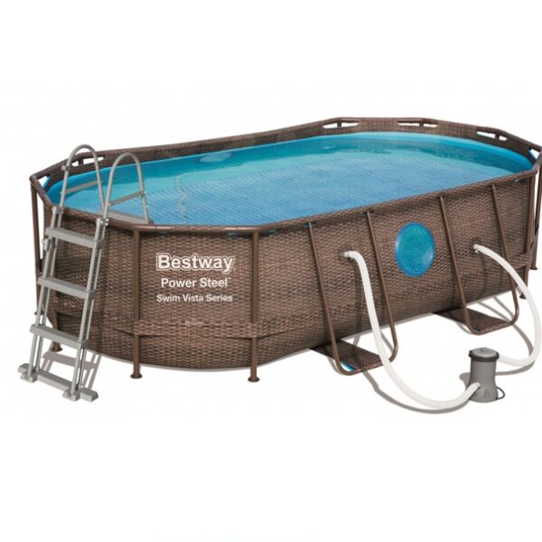 Bestway Oval Pool Set Brown