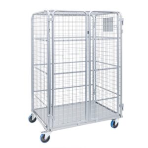 3 Level Wire Shelf Cage Trolley