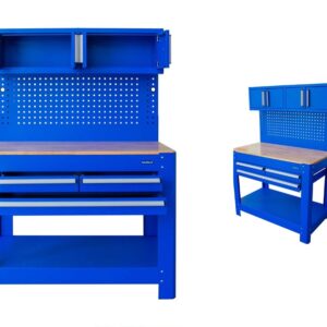Gazelle Workbench with Pegboard & Cabinet