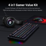 Redragon Gaming Essentials Wired Keyboard Mouse Headset & MousePad 4 in 1 Set - Black - Image 2