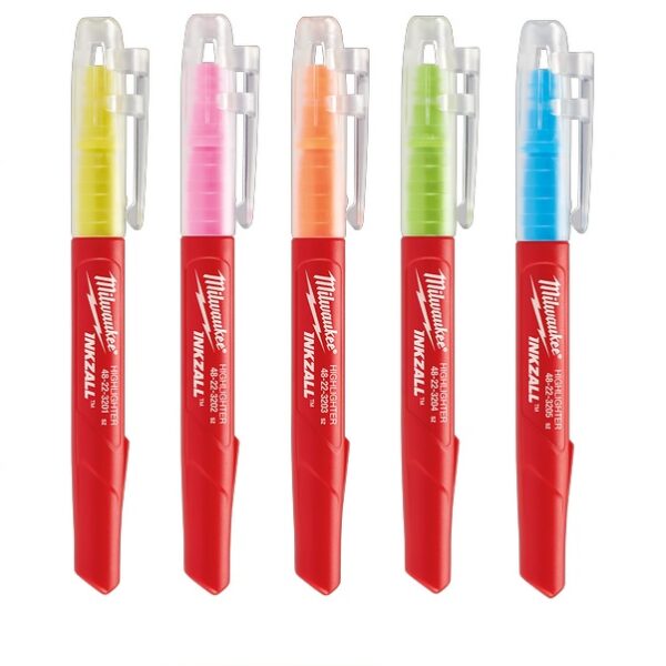 Milwaukee Inkzall Coloured Highlighters