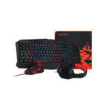 Redragon Gaming Essentials RGB Wired KeyBoard Mouse Headset & Mouse Pad 4 in 1 Set - Black - Image 3