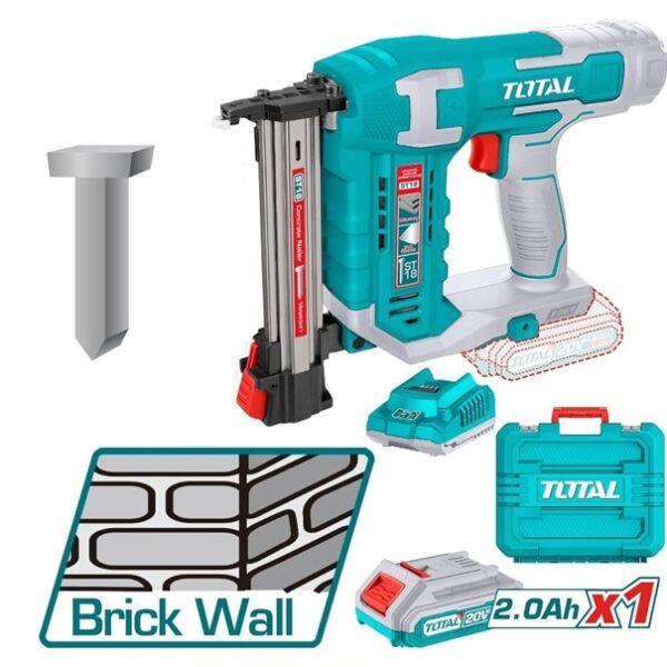 Total 20V Cordless Concrete Nailer for upto 18mm nails