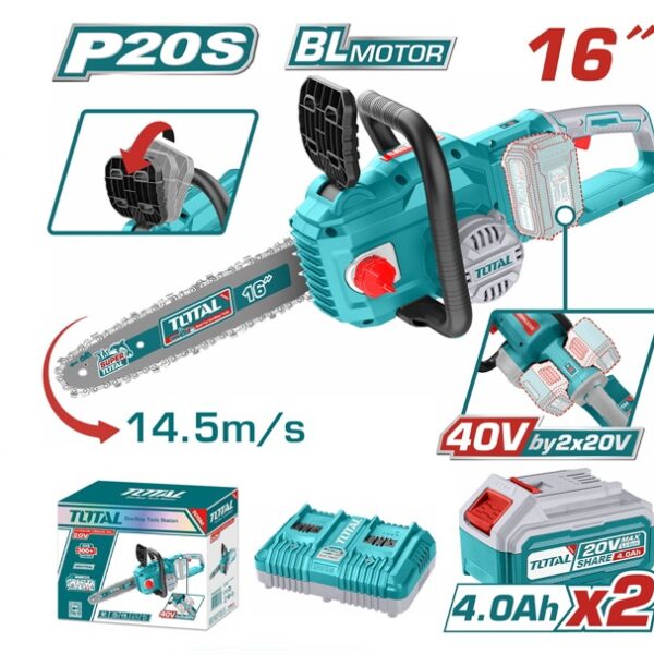 Total 20V Li-Ion Chainsaw 16"