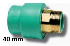 PPR Coupling 40mm Threaded Male ITALY