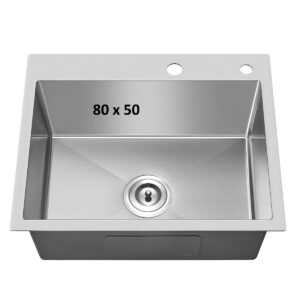 Stainless Steel Sink Depth 22cm - 80*50