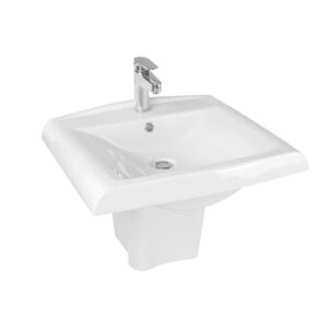 AQUASAN ALPHA WASH BASIN HALF PEDASTAL 70 CM