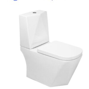 AQUASAN CRYSTAL WATER CLOSET SET WITH SEAT COVER & MECHANISM