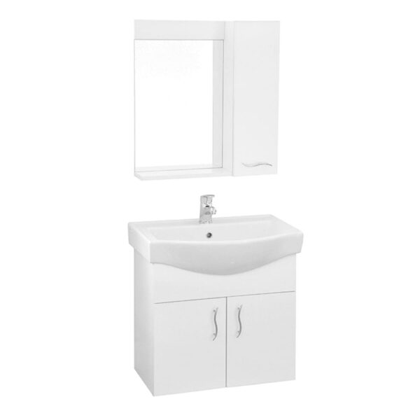 AQUASAN ORKA BIANKA MIRROR CABINET WASH BASIN 65 CM