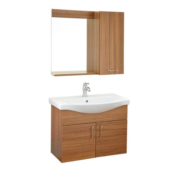AQUASAN ORKA BIANKA MIRROR CABINET WASH BASIN 80