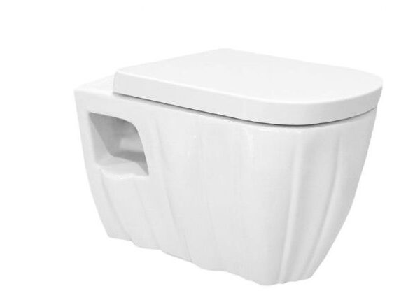 AQUASAN SHELL WATER CLOSET SET WITH SEAT COVER
